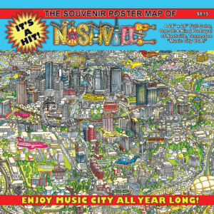 Nashville map CD packaging