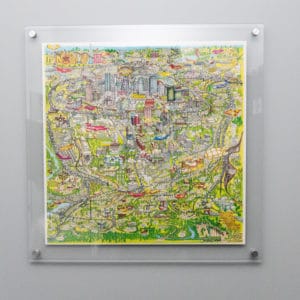 Dean Hitt's Nashville Map- Mayor's Print