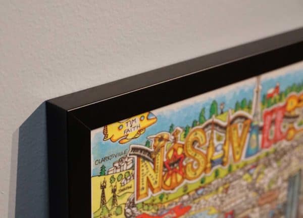 Detail shot fo framed corner